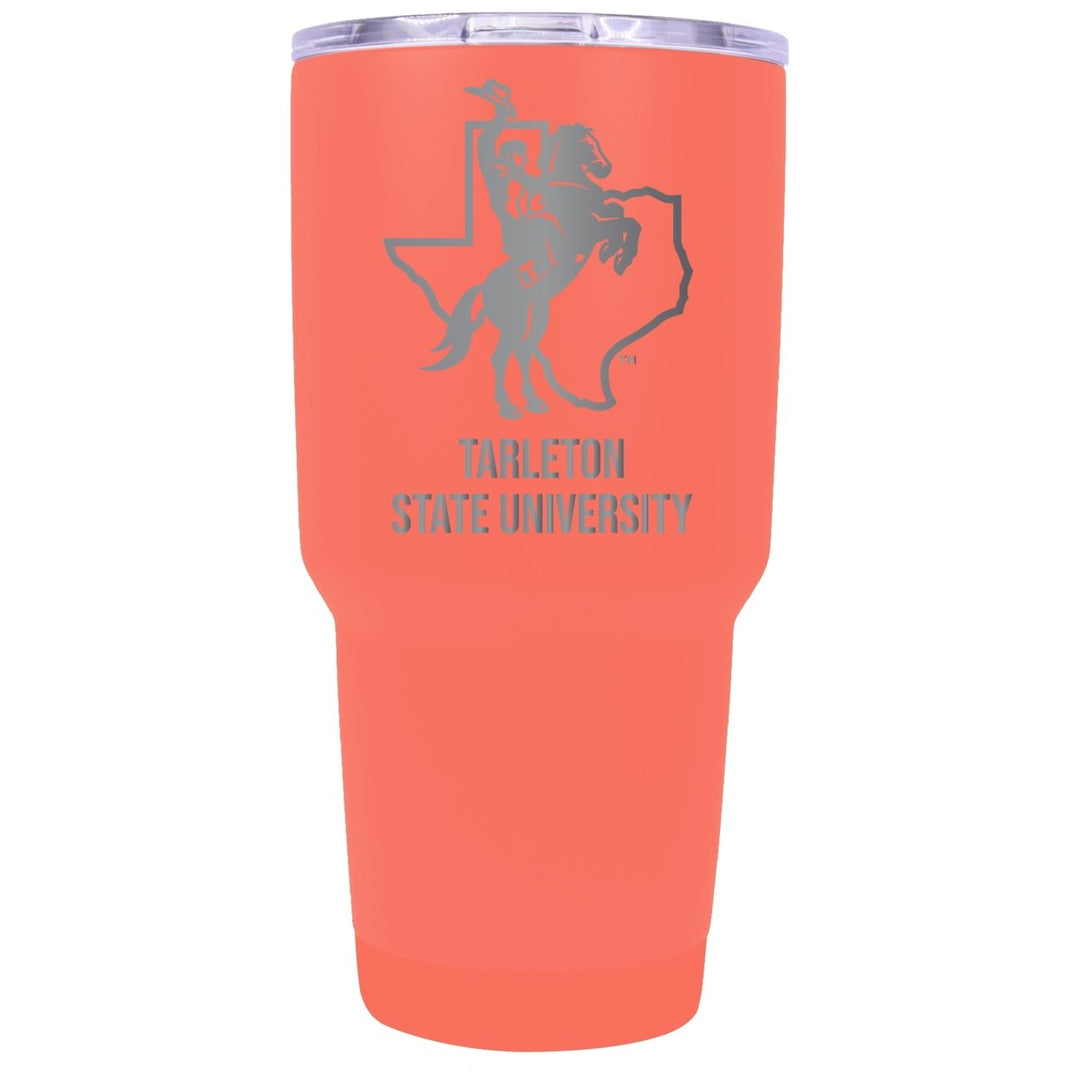 Tarleton State University 24 oz Laser Engraved Stainless Steel Insulated Tumbler - Choose Your Color. Image 1