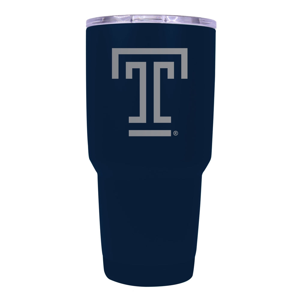 Temple University 24 oz Laser Engraved Stainless Steel Insulated Tumbler - Choose Your Color. Image 2