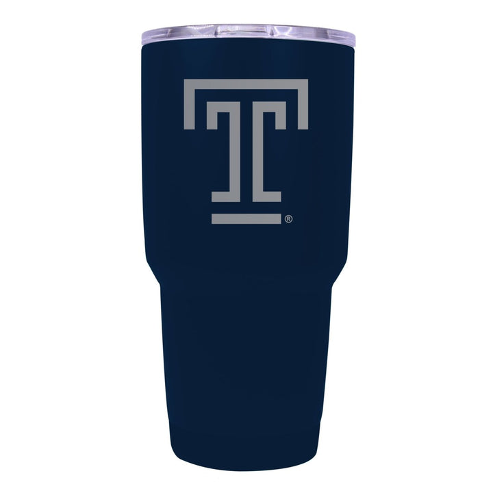 Temple University 24 oz Laser Engraved Stainless Steel Insulated Tumbler - Choose Your Color. Image 1