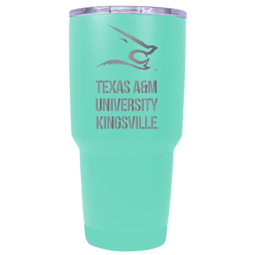 Texas AandM Kingsville Javelinas Premium Laser Engraved Tumbler - 24oz Stainless Steel Insulated Mug Choose Your Color. Image 4