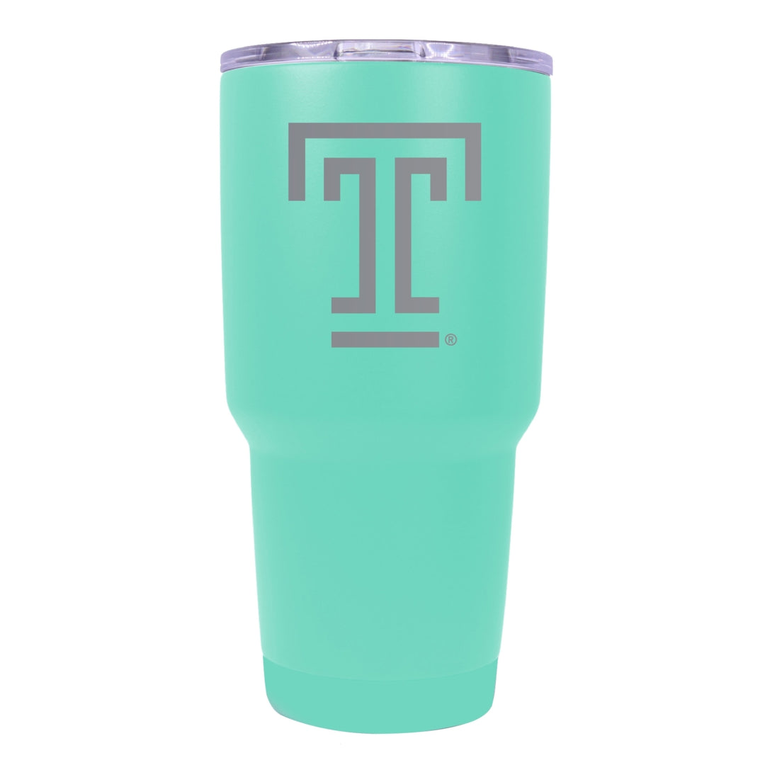 Temple University 24 oz Laser Engraved Stainless Steel Insulated Tumbler - Choose Your Color. Image 4