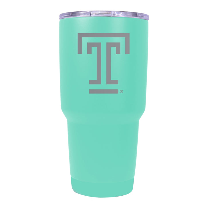 Temple University 24 oz Laser Engraved Stainless Steel Insulated Tumbler - Choose Your Color. Image 1