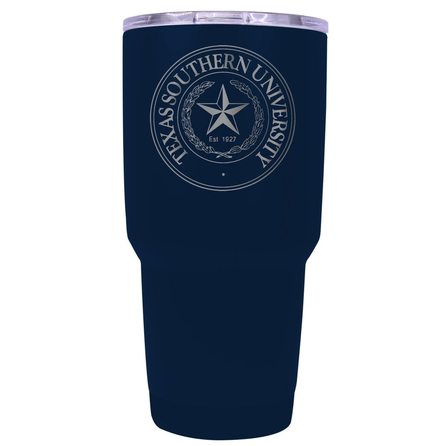 Texas Southern University 24 oz Laser Engraved Stainless Steel Insulated Tumbler - Choose Your Color. Image 1