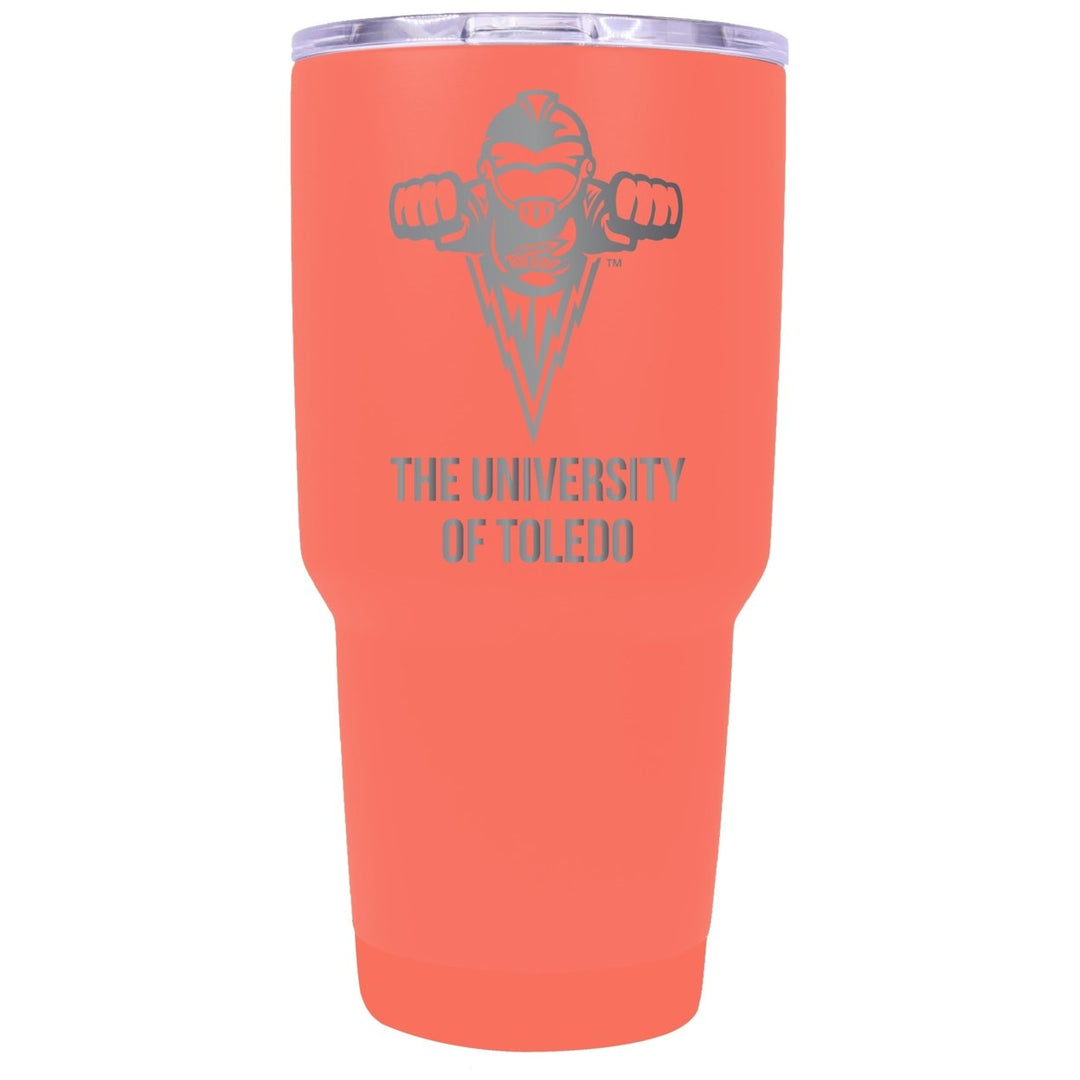 Toledo Rockets 24 oz Laser Engraved Stainless Steel Insulated Tumbler - Choose Your Color. Image 1