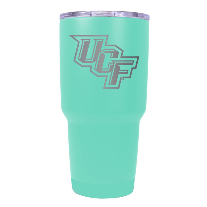 University of Central Florida Knights 24 oz Laser Engraved Stainless Steel Insulated Tumbler - Choose Your Color. Image 4