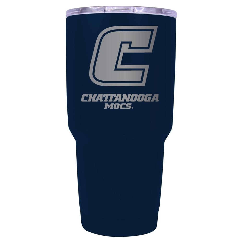 University of Tennessee at Chattanooga 24 oz Laser Engraved Stainless Steel Insulated Tumbler - Choose Your Color. Image 2