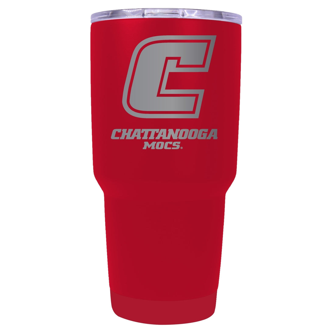 University of Tennessee at Chattanooga 24 oz Laser Engraved Stainless Steel Insulated Tumbler - Choose Your Color. Image 3