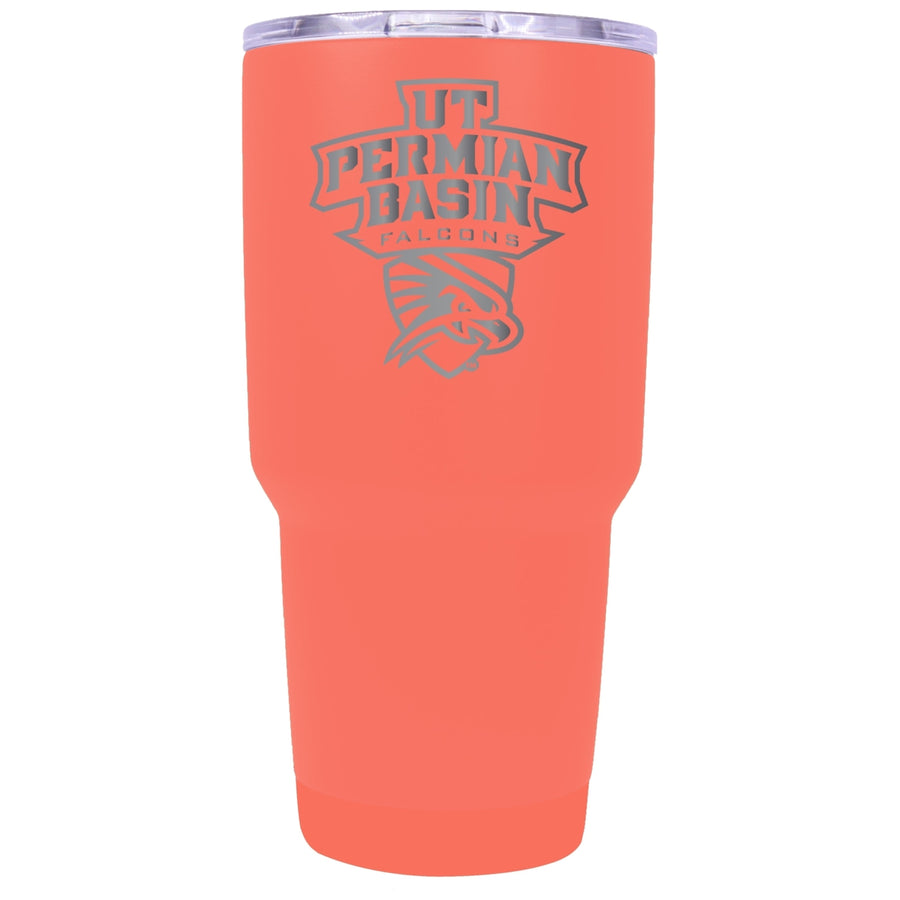University of Texas of the Permian Basin 24 oz Laser Engraved Stainless Steel Insulated Tumbler - Choose Your Color. Image 1