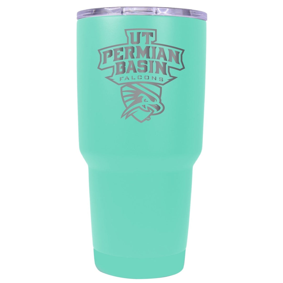 University of Texas of the Permian Basin 24 oz Laser Engraved Stainless Steel Insulated Tumbler - Choose Your Color. Image 1