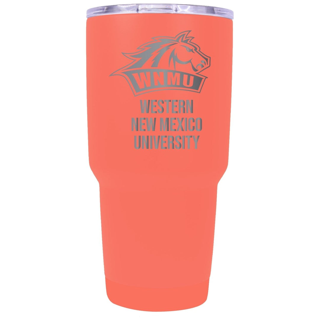 Western Mexico University 24 oz Laser Engraved Stainless Steel Insulated Tumbler - Choose Your Color. Image 1