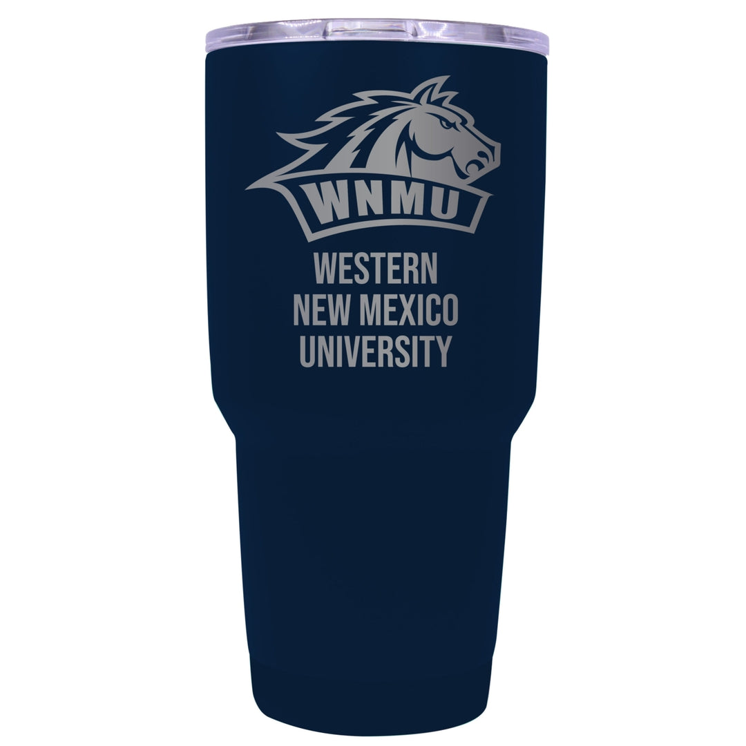 Western Mexico University 24 oz Laser Engraved Stainless Steel Insulated Tumbler - Choose Your Color. Image 2