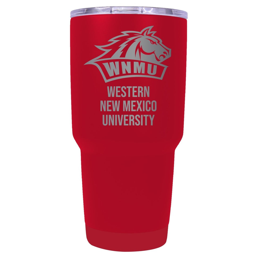 Western Mexico University 24 oz Laser Engraved Stainless Steel Insulated Tumbler - Choose Your Color. Image 3