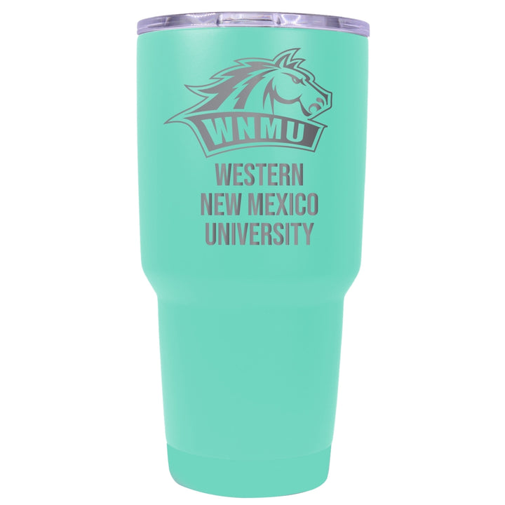 Western Mexico University 24 oz Laser Engraved Stainless Steel Insulated Tumbler - Choose Your Color. Image 4