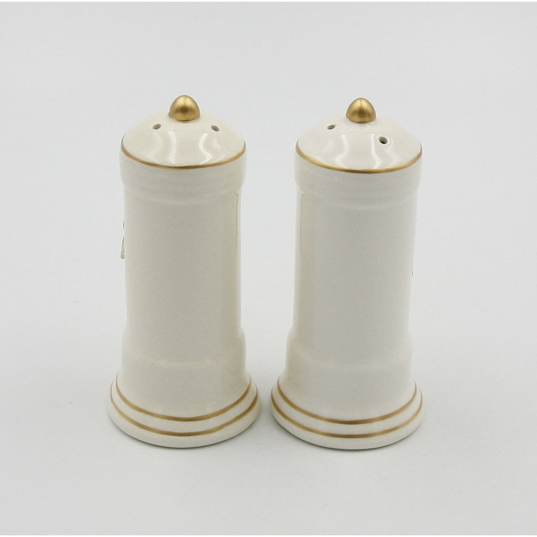 Ceramic Christmas Holly Salt and Pepper Shakers 2x2x4.5 Inch Gift Image 3