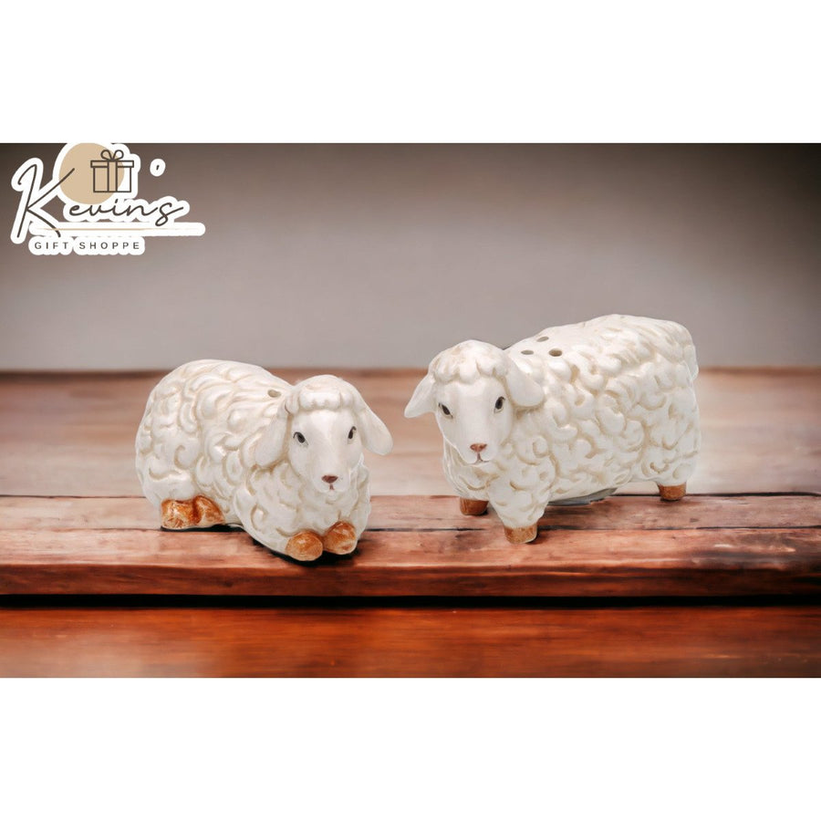Ceramic Mini Sheep Salt and Pepper ShakersHome DcorKitchen DcorFarmhouse Dcor Image 1