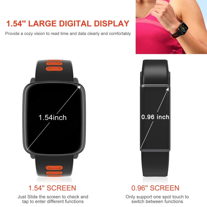 Smart Watch Fitness Tracker 1.54 Color Screen IP68 Waterproof Activity Tracker Image 11