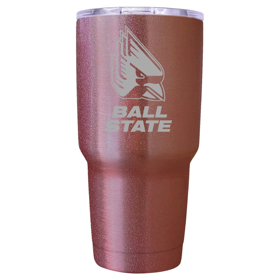 Ball State University Premium Laser Engraved Tumbler - 24oz Stainless Steel Insulated Mug Rose Gold Image 1