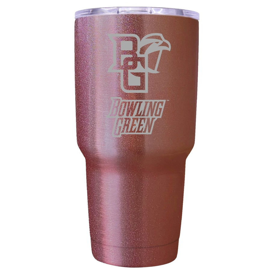 Bowling Green Falcons Premium Laser Engraved Tumbler - 24oz Stainless Steel Insulated Mug Rose Gold Image 1