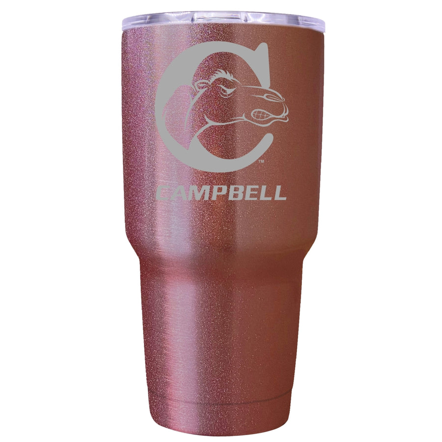 Campbell University Fighting Camels Premium Laser Engraved Tumbler - 24oz Stainless Steel Insulated Mug Rose Gold Image 1