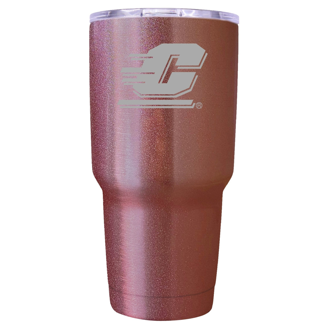 Central Michigan University Premium Laser Engraved Tumbler - 24oz Stainless Steel Insulated Mug Rose Gold Image 1