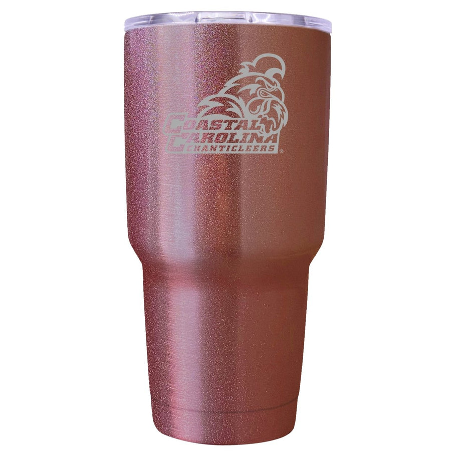 Coastal Carolina University Premium Laser Engraved Tumbler - 24oz Stainless Steel Insulated Mug Rose Gold Image 1