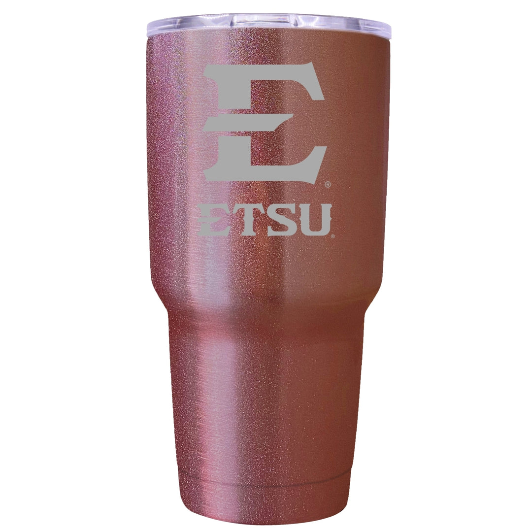 East Tennessee State University Premium Laser Engraved Tumbler - 24oz Stainless Steel Insulated Mug Rose Gold Image 1