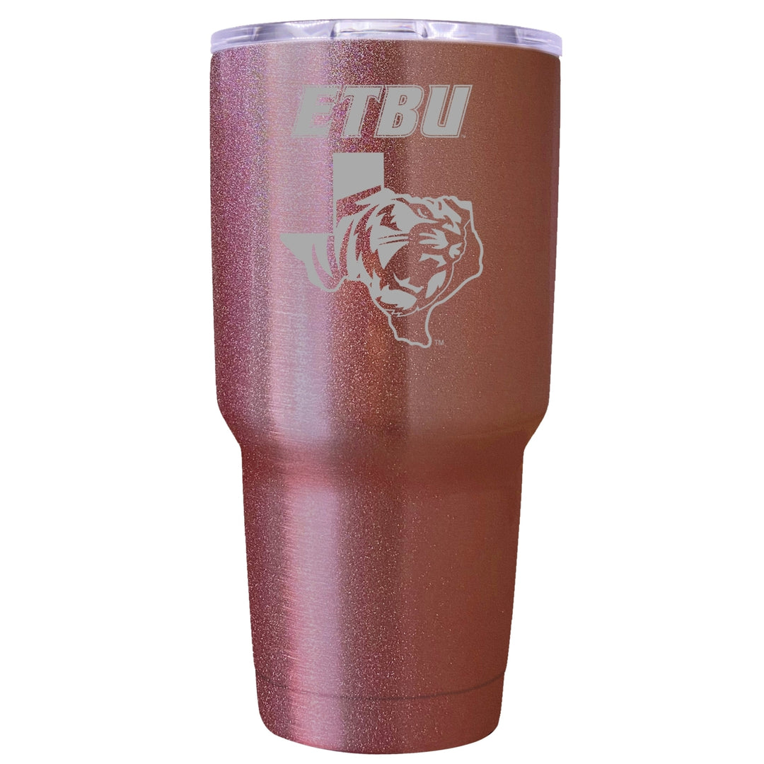 East Texas Baptist University Premium Laser Engraved Tumbler - 24oz Stainless Steel Insulated Mug Rose Gold Image 1