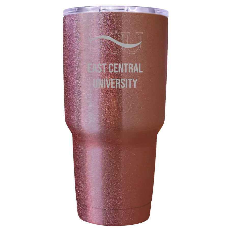 East Central University Tigers Premium Laser Engraved Tumbler - 24oz Stainless Steel Insulated Mug Rose Gold Image 1