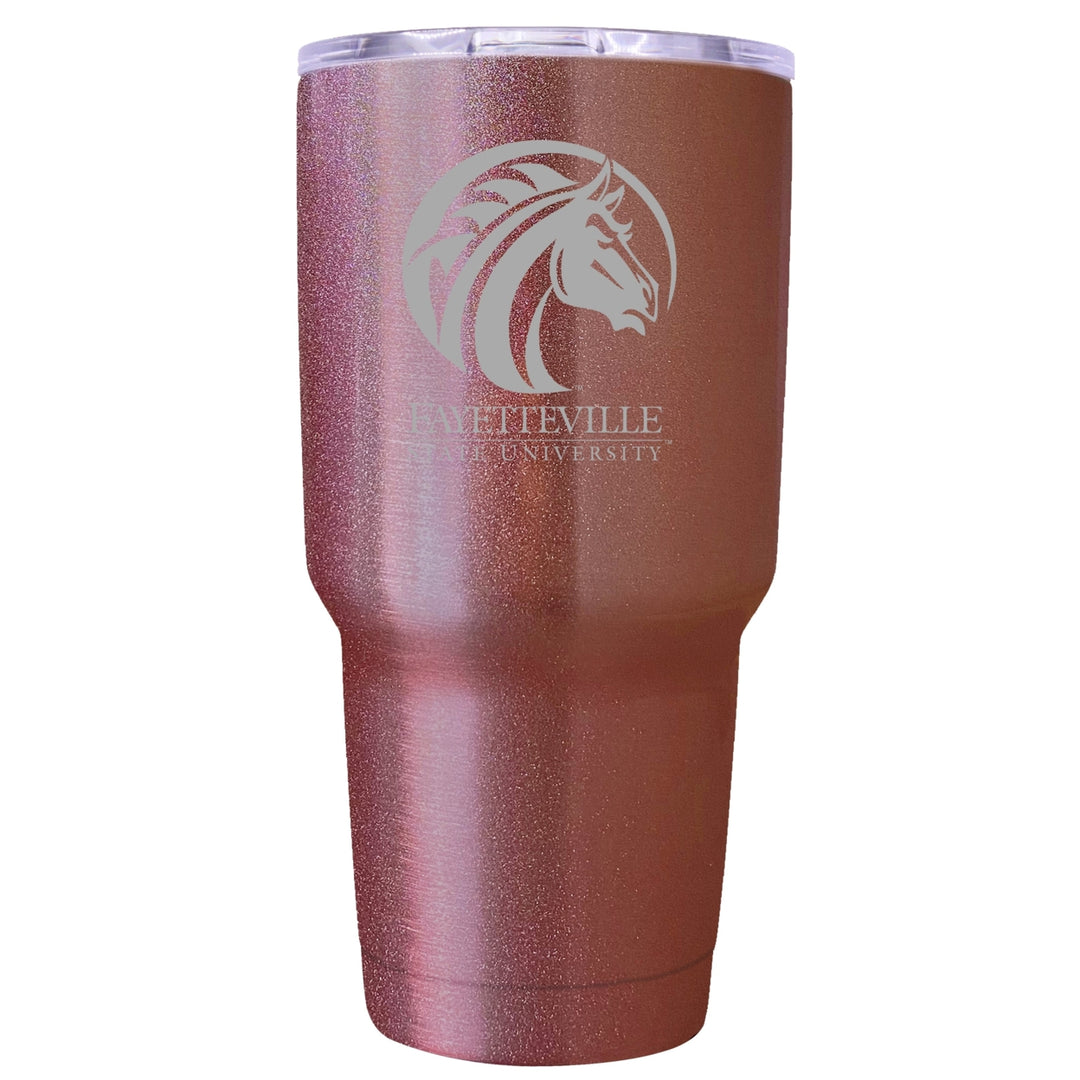 Fayetteville State University Premium Laser Engraved Tumbler - 24oz Stainless Steel Insulated Mug Rose Gold Image 1