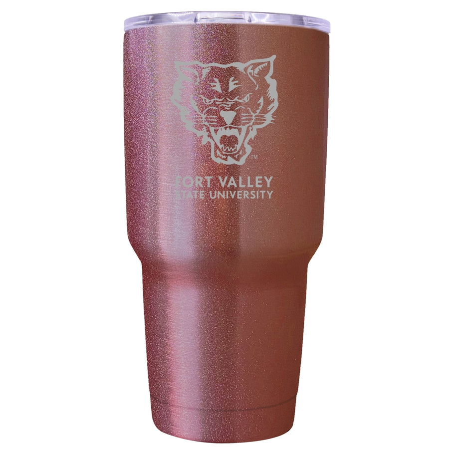 Fort Valley State University Premium Laser Engraved Tumbler - 24oz Stainless Steel Insulated Mug Rose Gold Image 1