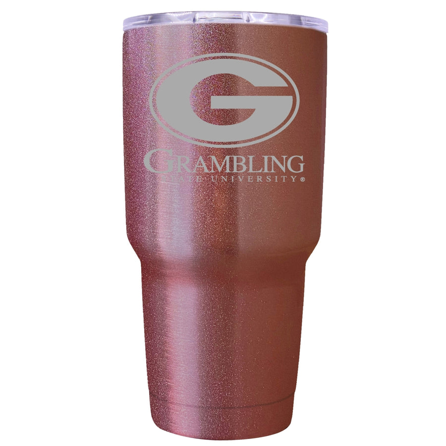 Grambling State Tigers Premium Laser Engraved Tumbler - 24oz Stainless Steel Insulated Mug Rose Gold Image 1