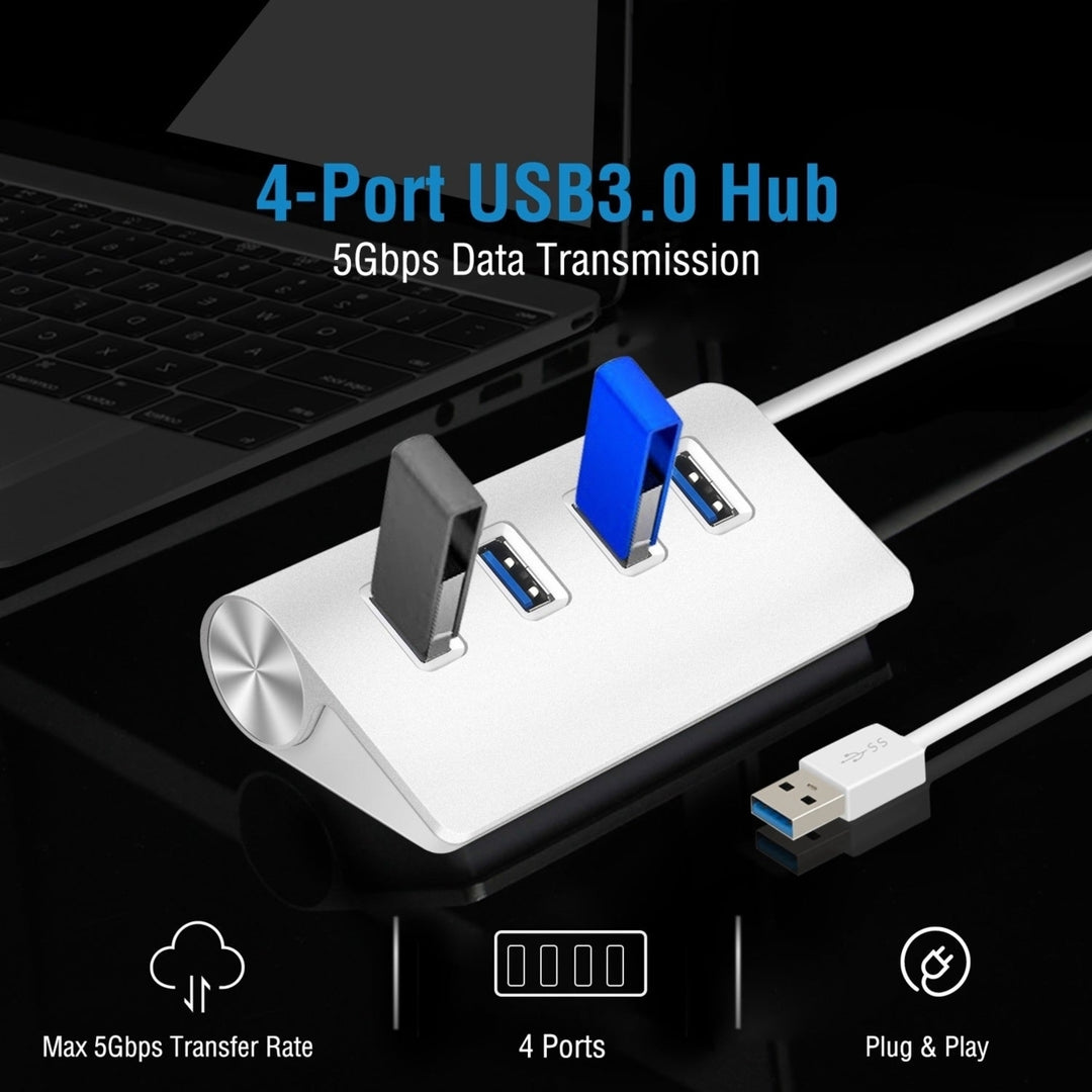 4 Ports USB3.0 Hub 5Gbps USB3.0 Aluminum Expansion Hub Splitter File Video Date Reader Transmission Image 7