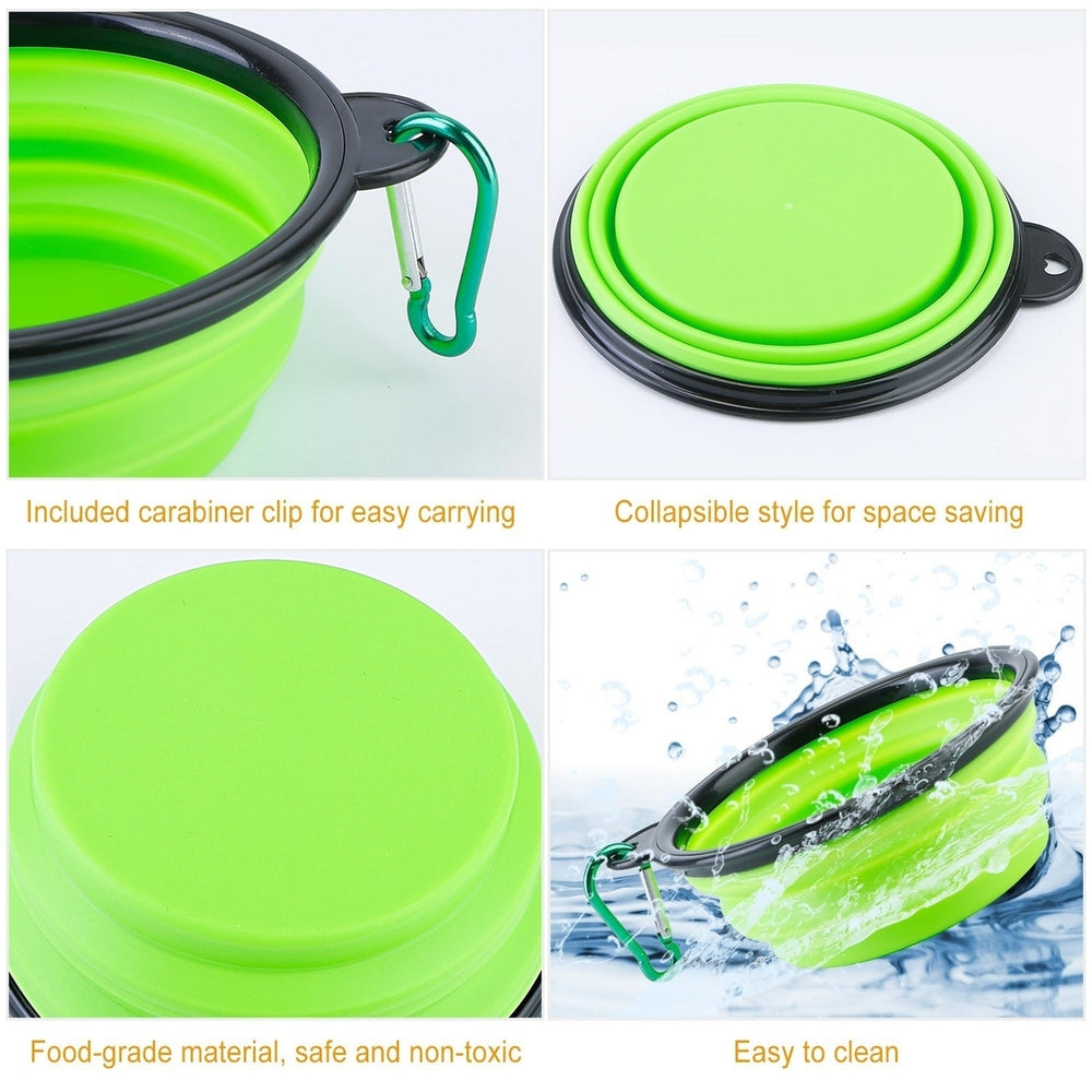 4Pcs Silicond Collapsible Dog Bowls BPA Free Travel Dog Bowl Foldable Cat Dog Food Water Bowl Image 2