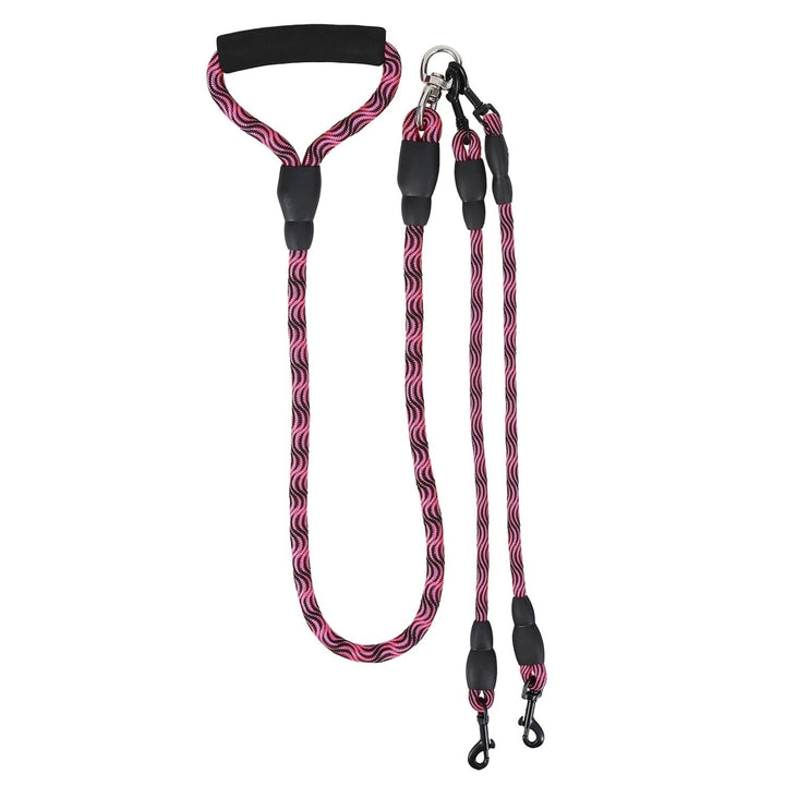 Double Dogs Leash No-Tangle Dogs Lead Reflective Dogs Walking Leash with Swivel Coupler Padded Handle Image 11