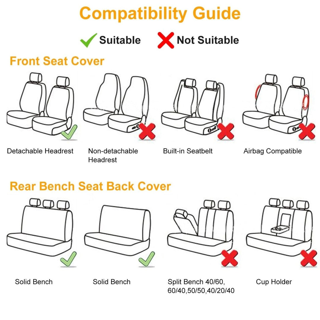 9Pcs Car Seat Cover Set PU Leather Auto Seat Cover Protector Front Back Seat Protector Cushion Image 6