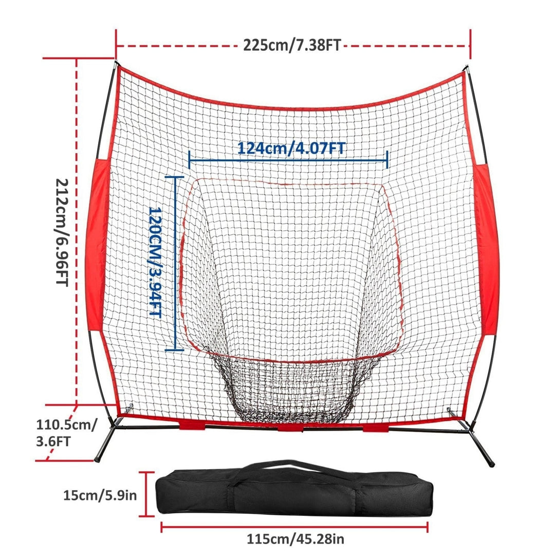 7x7ft Baseball Softball Teeball Practice Net Batting Hitting Pitching Training Net Image 11