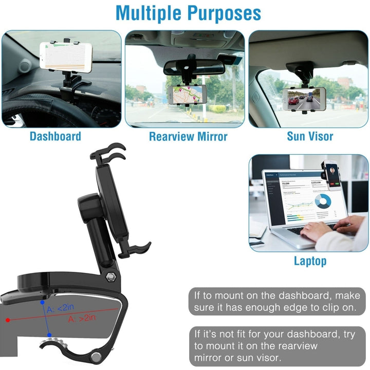 Car Dashboard Phone Stand Car Phone Holder Non-slip 360Rotation Dashboard Phone Holder Suitable For 3-7in Cell Phone Image 11