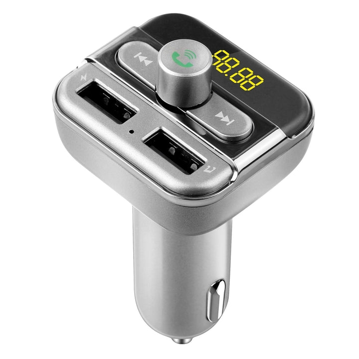Car Wireless FM Transmitter 3.4A Dual USB Charge Hands-free Call Car MP3 Player Image 1