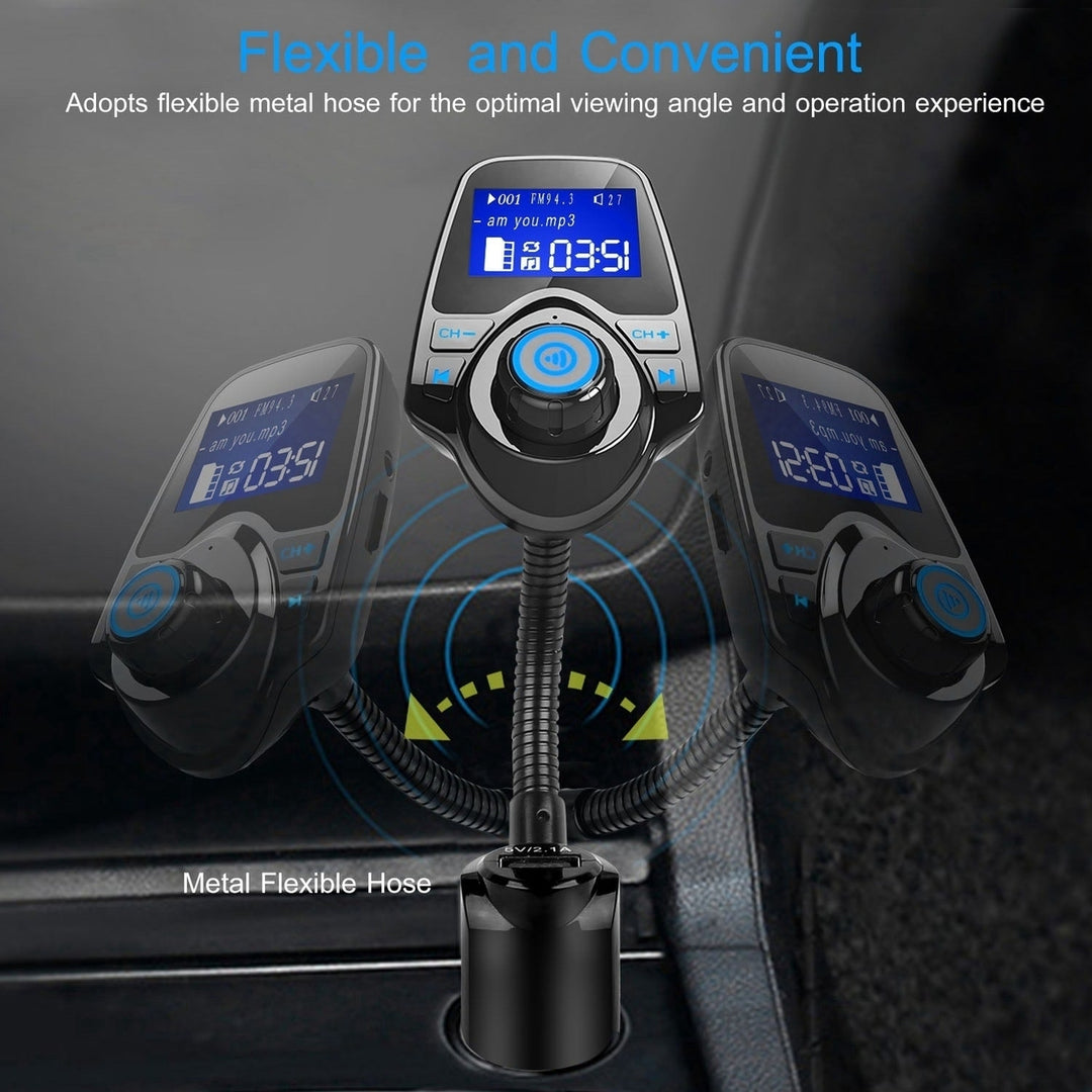 Car Wireless FM Transmitter Fast USB Charge Hands-free Call Car MP3 Player AUX Input Image 4