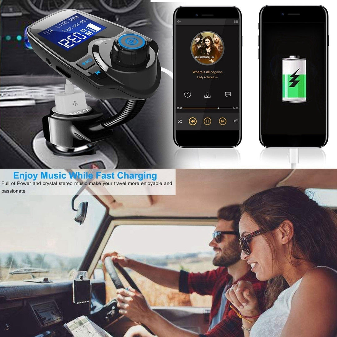 Car Wireless FM Transmitter Fast USB Charge Hands-free Call Car MP3 Player AUX Input Image 8