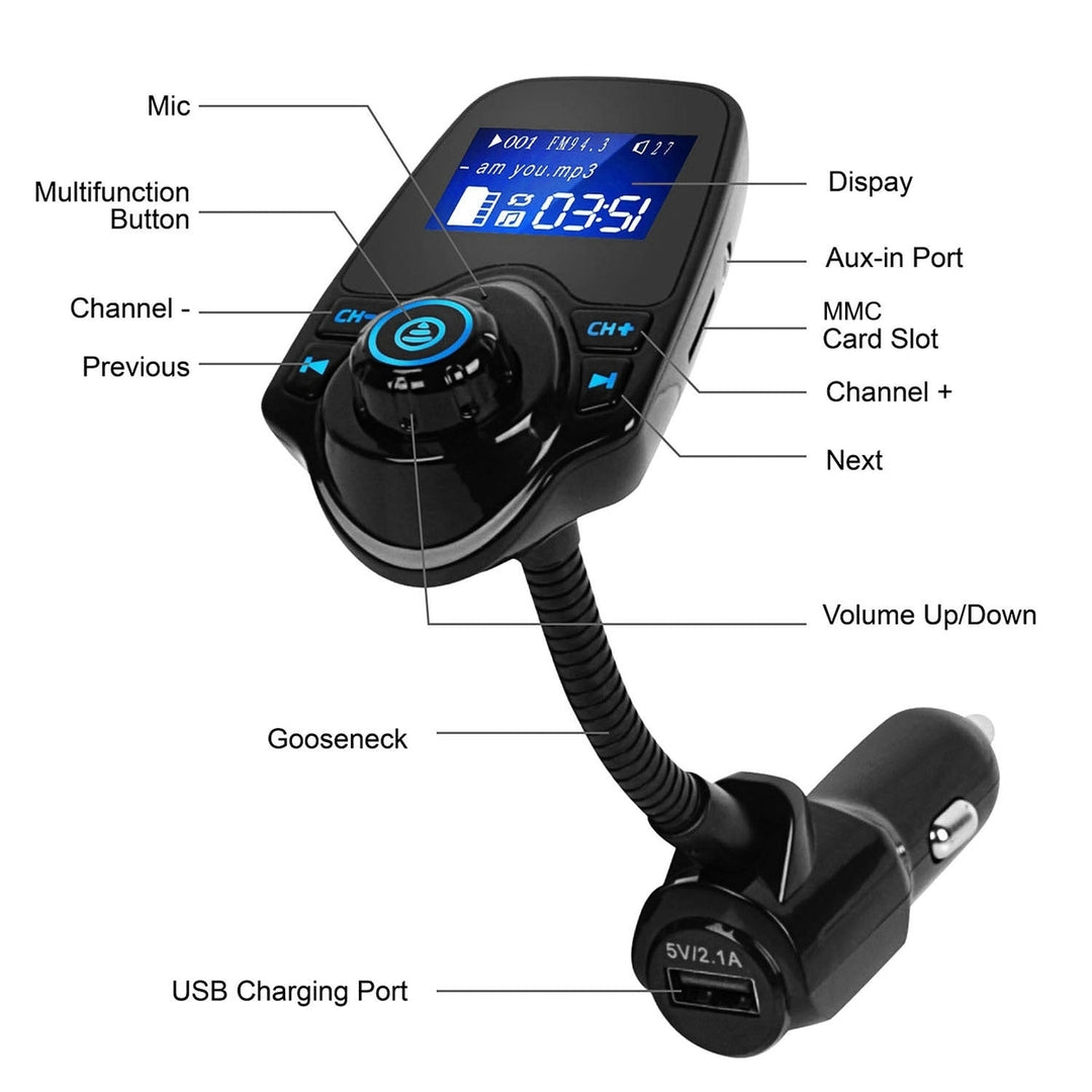 Car Wireless FM Transmitter Fast USB Charge Hands-free Call Car MP3 Player AUX Input Image 10