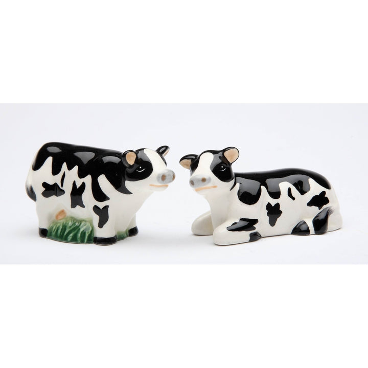 Ceramic Mini Cow Salt and Pepper Shakers 2.5 Inch Home Kitchen Image 3