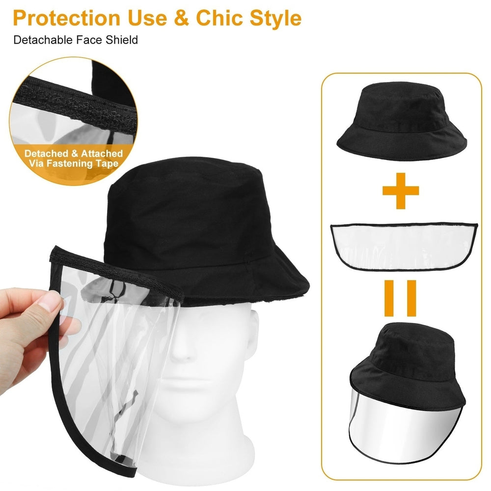 Fishman Hat Protective Face Shield Removable Sun Bucket Cap Face Cover Protect Against UV Spitting Saliva Dust Wind Image 2