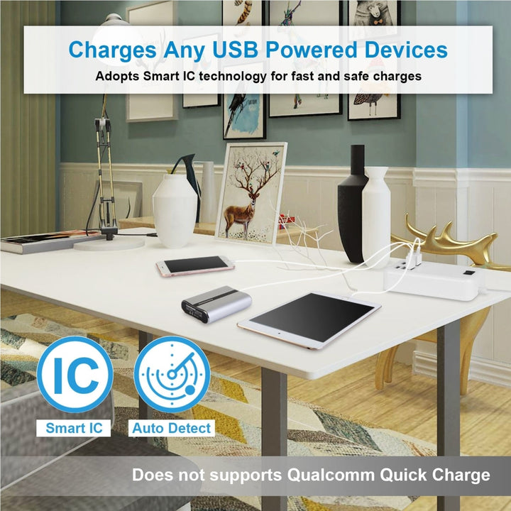 Multiport 6-USB US AC Wall Charger Image 3
