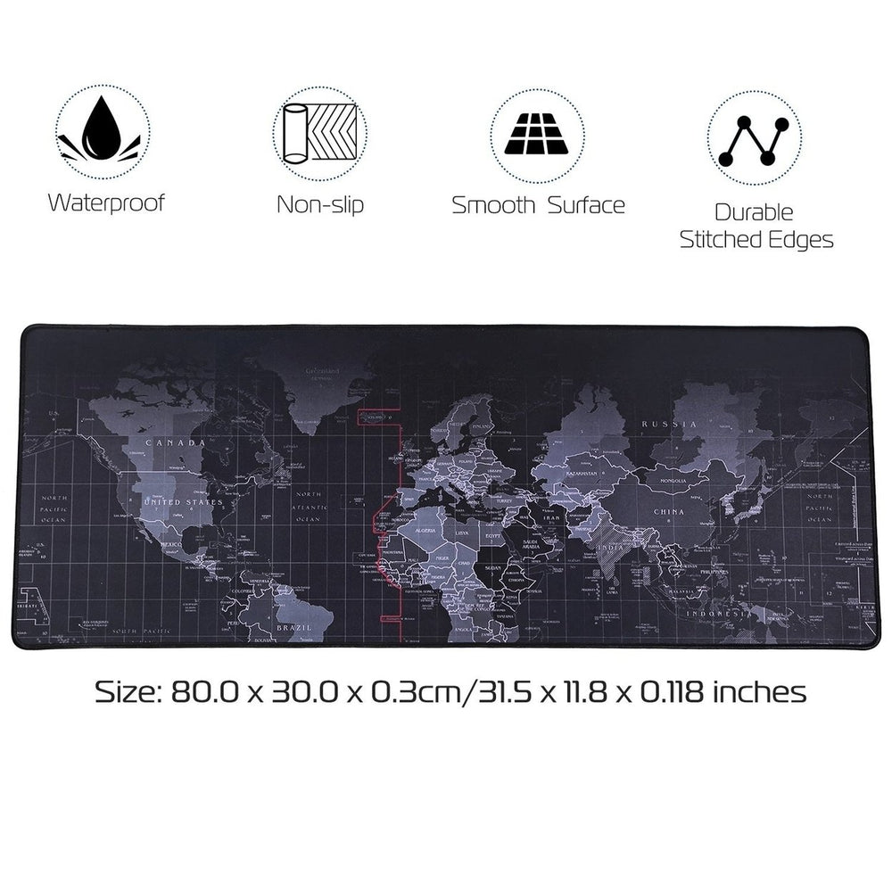 Large Gaming Mouse Pad Non-Slip Rubber Base Mousepad Durable Stitched Edges Smooth Surface Image 2