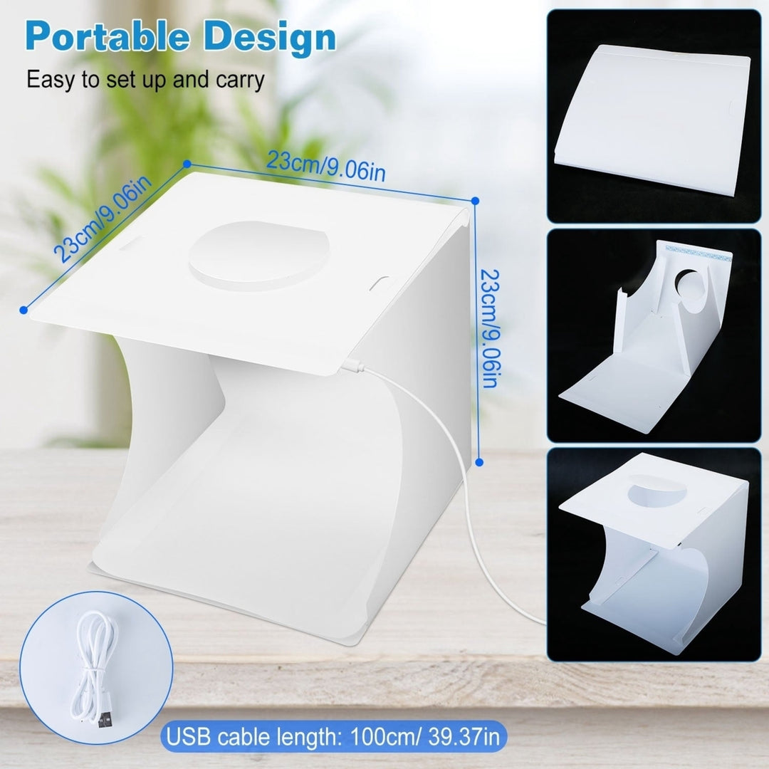 Mini Photo Studio Box Photography Shooting Light Tent Kit Foldable LED Light Box Kit Image 6