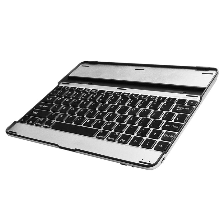 Silver and black aluminum alloy Wireless keyboard tablet cover Image 3