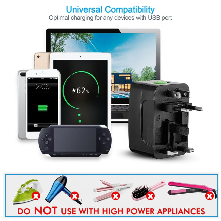 Universal Travel Adapter AC Power Plug Adapter US UK EU Image 7