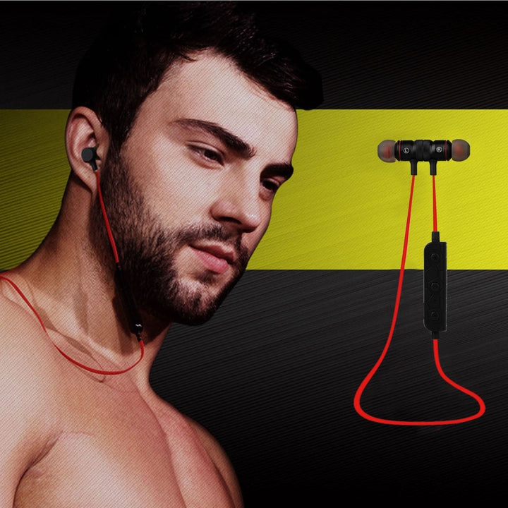 Wireless Headsets In-Ear Neckband Headphones Sweat-proof Sport Earbuds with Call Alert Number Broadcast Image 9