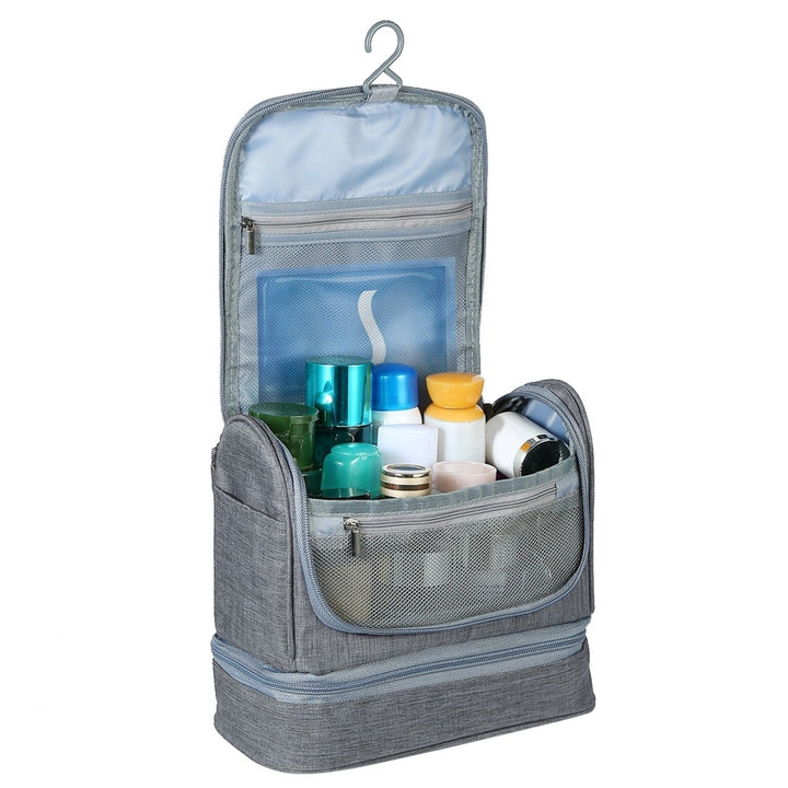 Travel Toiletry Bag Cosmetics Organizer Bag Hanging Wash Bag Waterproof Case with Handstrap Image 8